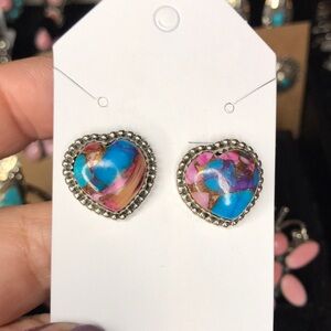 Heart-Shaped Multicolor Earrings
